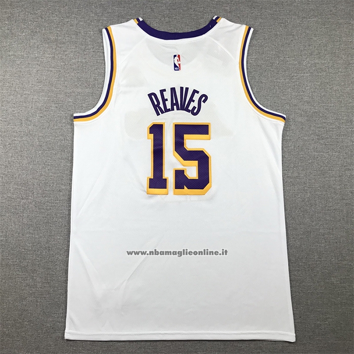 Maglia Los Angeles Lakers Austin Reaves #15 Association 2022-23 Bianco